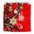 New Caledonia Bedding Set - Tribal Flower With Special Turtles Red Color - Polynesian Pride