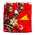 Tokelau Polynesian Bedding Set - Tribal Flower With Special Turtles Red Color - Polynesian Pride