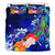 Marshall Islands Bedding Set - Humpback Whale with Tropical Flowers (Blue) - Polynesian Pride