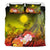 Marshall Islands Bedding Set - Humpback Whale with Tropical Flowers (Yellow) - Polynesian Pride