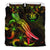 Niue Polynesian Bedding Set - Turtle With Blooming Hibiscus Reggae - Polynesian Pride