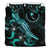 Chuuk Polynesian Bedding Set - Turtle With Blooming Hibiscus Turquoise - Polynesian Pride