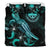 Federated States of Micronesia Polynesian Bedding Set - Turtle With Blooming Hibiscus Turquoise - Polynesian Pride