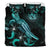 Hawaii Polynesian Bedding Set - Turtle With Blooming Hibiscus Turquoise - Polynesian Pride
