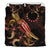 Cook Islands Polynesian Bedding Set - Turtle With Blooming Hibiscus Gold - Polynesian Pride