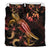 Tonga Polynesian Bedding Set - Turtle With Blooming Hibiscus Gold - Polynesian Pride