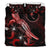 Chuuk Polynesian Bedding Set - Turtle With Blooming Hibiscus Red - Polynesian Pride