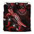 Federated States of Micronesia Polynesian Bedding Set - Turtle With Blooming Hibiscus Red - Polynesian Pride