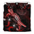 Palau Polynesian Bedding Set - Turtle With Blooming Hibiscus Red - Polynesian Pride