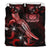 Samoa Polynesian Bedding Set - Turtle With Blooming Hibiscus Red - Polynesian Pride