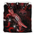 Tuvalu Polynesian Bedding Set - Turtle With Blooming Hibiscus Red - Polynesian Pride