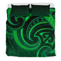 New Zealand Maori Mangopare Bedding Set Polynesian - Green - Polynesian Pride