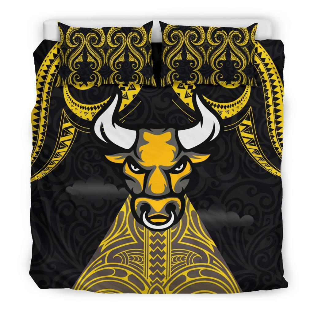 Aotearoa Maori Bedding Set Taranaki Bulls - Polynesian Pride