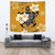 Turtle Poly Tribal Plumeria Yellow Tapestry - Polynesian Pride