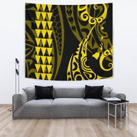 Hawaii Kakau Yellow Polynesian Tribal Tapestry - Polynesian Pride