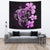 Hibiscus Plumeria Mix Polynesian Violet Turtle Tapestry Wall Tapestry 150cm*150cm Violet - Polynesian Pride