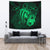 Hawaii Hibiscus Tapestry - Harold Turtle - Pastel Green Wall Tapestry Large 104" x 88" Green - Polynesian Pride