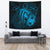 Hawaii Hibiscus Tapestry - Harold Turtle - Traffic Blue Wall Tapestry 150cm*150cm Blue - Polynesian Pride