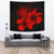 Hawaii Hibiscus Tapestry - Turtle Map - Calico Red Wall Tapestry 150cm*150cm Red - Polynesian Pride