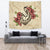 Hawaii Fish Hook Hibiscus Plumeria Polynesian Tapestry Wall Tapestry Large 104" x 88" Beige - Polynesian Pride