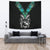 New Zealand Maori Moko Tapestry Paua Shell Wall Tapestry Large 104" x 88" Black - Polynesian Pride