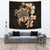 Hawaiian Kanaka Hibiscus Plumeria Mix Polynesian Turtle Tapestry Orange AH - Polynesian Pride