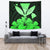 Hawaiian Kanaka Tapestry Hibiscus Polynesian Love Green Wall Tapestry Green - Polynesian Pride