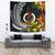 Vanuatu Tapestrys - Seal Spiral Polynesian Patterns Wall Tapestry - Vanuatu Large 104" x 88" Black - Polynesian Pride