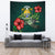 Nauru Polynesian Tapestry - Green Turtle Hibiscus One Style Large 104" x 88" Green - Polynesian Pride