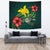 Papua New Guinea Polynesian Tapestry - Green Turtle Hibiscus One Style Large 104" x 88" Green - Polynesian Pride