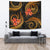 Tahiti Tapestry - Gold Plumeria TAPESTRY Large 104" x 88" GOLD - Polynesian Pride