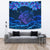 Hawaiian Turtle Hibiscus Polynesian - Tapestry - Lucy Style Wall Tapestry Large 104" x 88" Indigo - Polynesian Pride