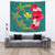 Hawaiian Turtle Tropical Polynesian - Tapestry - Azga Style Wall Tapestry Turquoise - Polynesian Pride