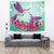 Hawaii Humming Bird Hibiscus Tapestry - Out Style Wall Tapestry Large 104" x 88" Green - Polynesian Pride