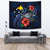 Papua New Guinea Polynesian Tapestry - Blue Turtle Hibiscus One Style Large 104" x 88" Blue - Polynesian Pride