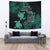 Hawaii Turtle Tapestry Hibiscus To My Wife Turquoise AH Wall Tapestry Large 104" x 88" Turquoise - Polynesian Pride