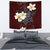 Turtle Poly Tribal Plumeria Red Tapestry - Polynesian Pride