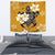 Turtle Poly Tribal Plumeria Yellow Tapestry - Polynesian Pride