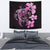 Hibiscus Plumeria Mix Polynesian Pink Turtle Tapestry Wall Tapestry Pink - Polynesian Pride