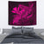 Hula Girl Hibiscus Kanaka Poly Tapestry - Pink Wall Tapestry Medium 80" x 68" Pink - Polynesian Pride