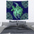 Hawaii Polynesian Turtle Hibiscus Tapestry - Green Wall Tapestry Medium 80" x 68" Green - Polynesian Pride