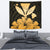 Hawaiian Kanaka Tapestry Hibiscus Polynesian Love Gold Wall Tapestry Medium 80" x 68" Gold - Polynesian Pride