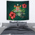 Fiji Polynesian Tapestry - Green Turtle Hibiscus One Style Medium 80" x 68" Green - Polynesian Pride