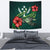 Kosrae Micronesia Tapestry - Green Turtle Hibiscus One Style Medium 80" x 68" Green - Polynesian Pride