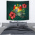 Tonga Polynesian Tapestry - Green Turtle Hibiscus One Style Medium 80" x 68" Green - Polynesian Pride