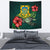 Tuvalu Polynesian Tapestry - Green Turtle Hibiscus One Style Medium 80" x 68" Green - Polynesian Pride