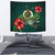 Vanuatu Polynesian Tapestry - Green Turtle Hibiscus One Style Medium 80" x 68" Green - Polynesian Pride