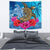 Hawaii Sea Turtle Hibiscus Coconut Tree Tapestry Wall Tapestry Medium 80" x 68" Blue - Polynesian Pride