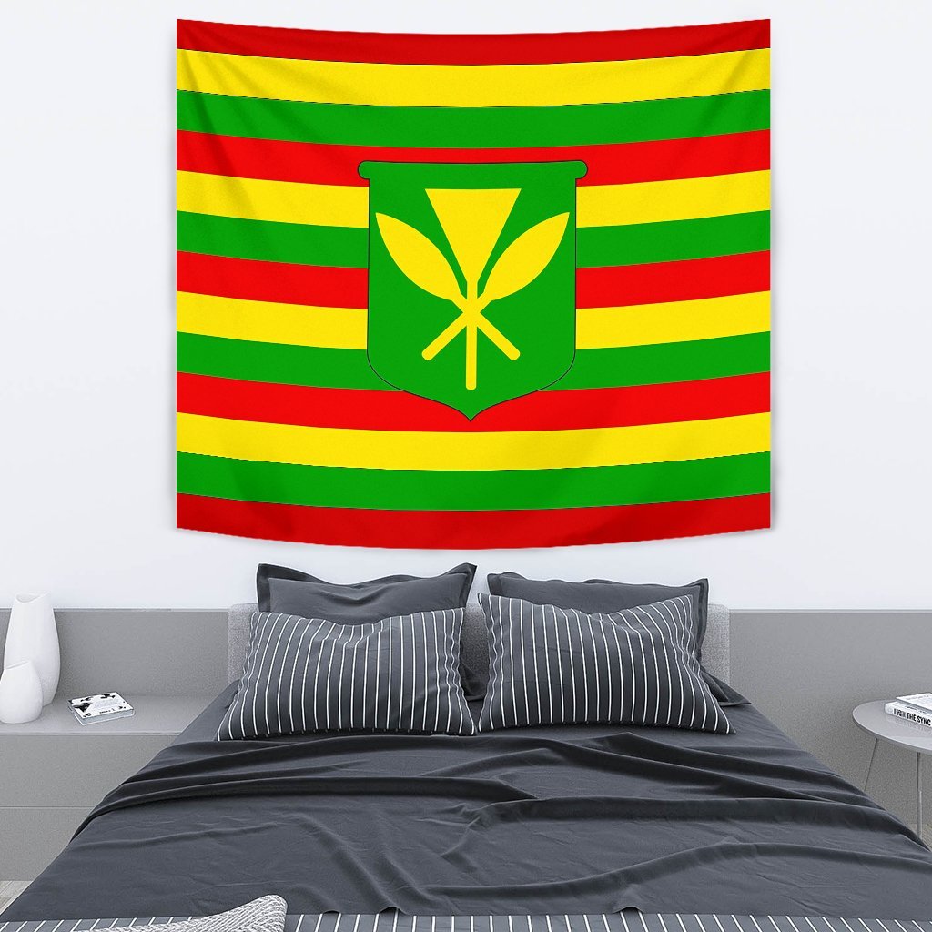 Hawaii Tapestry - Kanaka Maoli Flag Style - Polynesian Pride