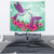 Hawaii Humming Bird Hibiscus Tapestry - Out Style Wall Tapestry Medium 80" x 68" Green - Polynesian Pride